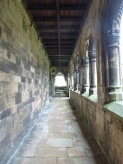 Walkway to the alms houses at Browne's Hospital.